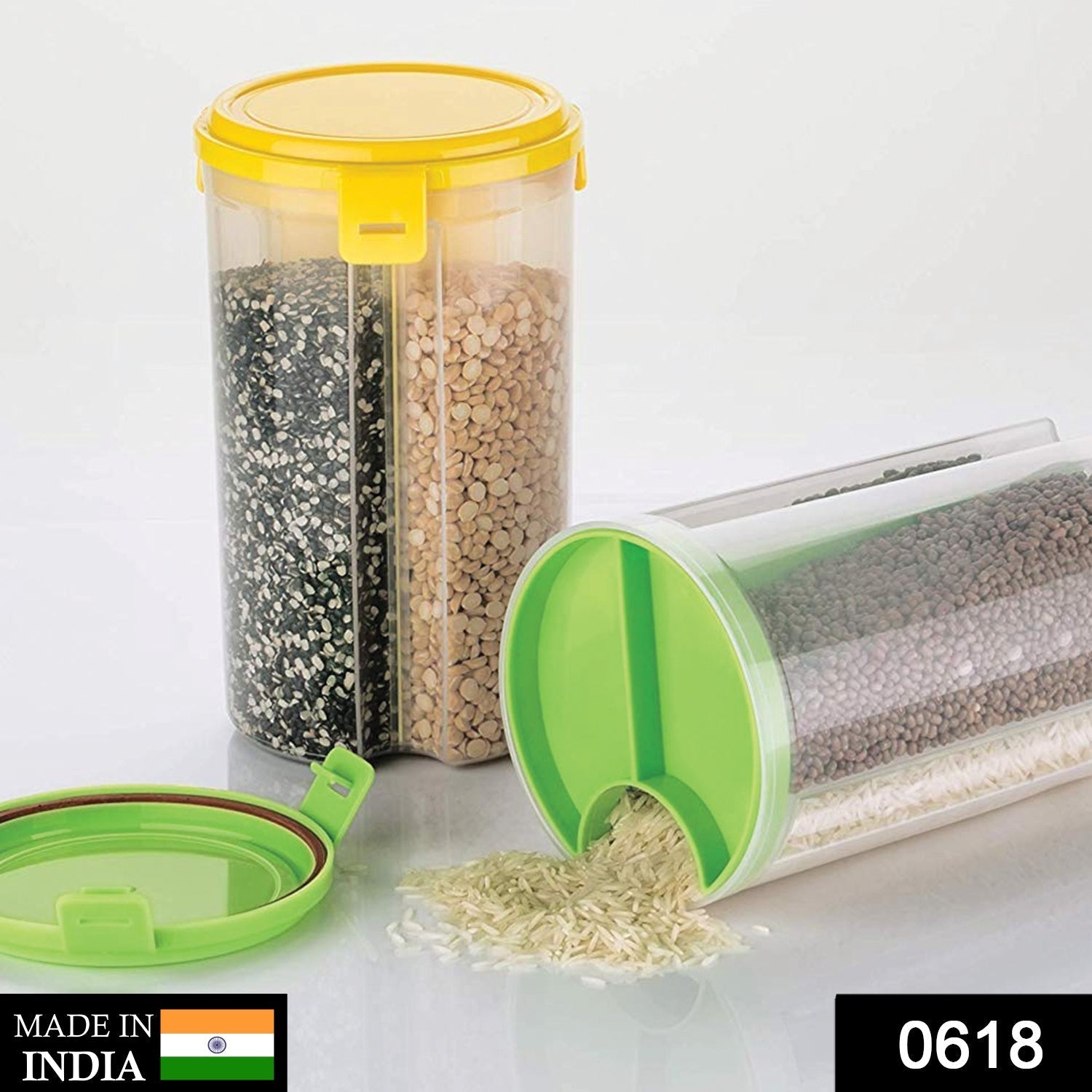 Airtight storage container for kitchen, with transparent multi-use design. Airtight storage container for kitchen, with transparent multi-use design.